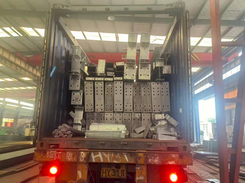 โครงสร้างเหล็กที่กำหนดเองโรงไฟฟ้าชุบสังกะสีที่ส่งไปยังหมู่เกาะ Falkland